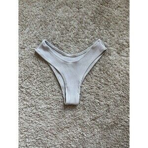 Tan + Lines Swim Paradise Cove Bottom in Dove (Taupe) Size MEDIUM